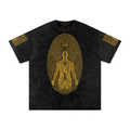 Midas Touch Snow Washed Oversized Cotton T-Shirt