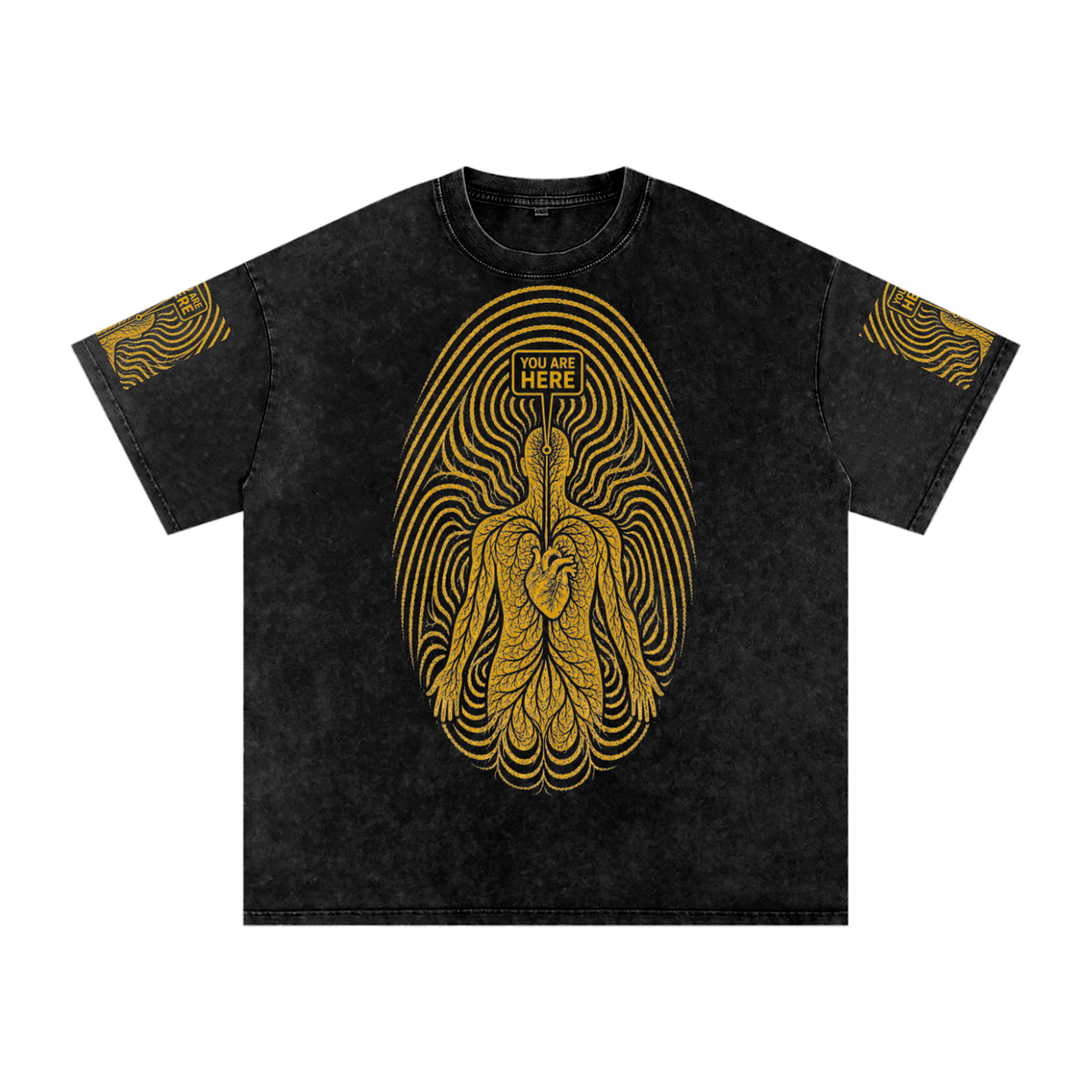 Midas Touch Snow Washed Oversized Cotton T-Shirt